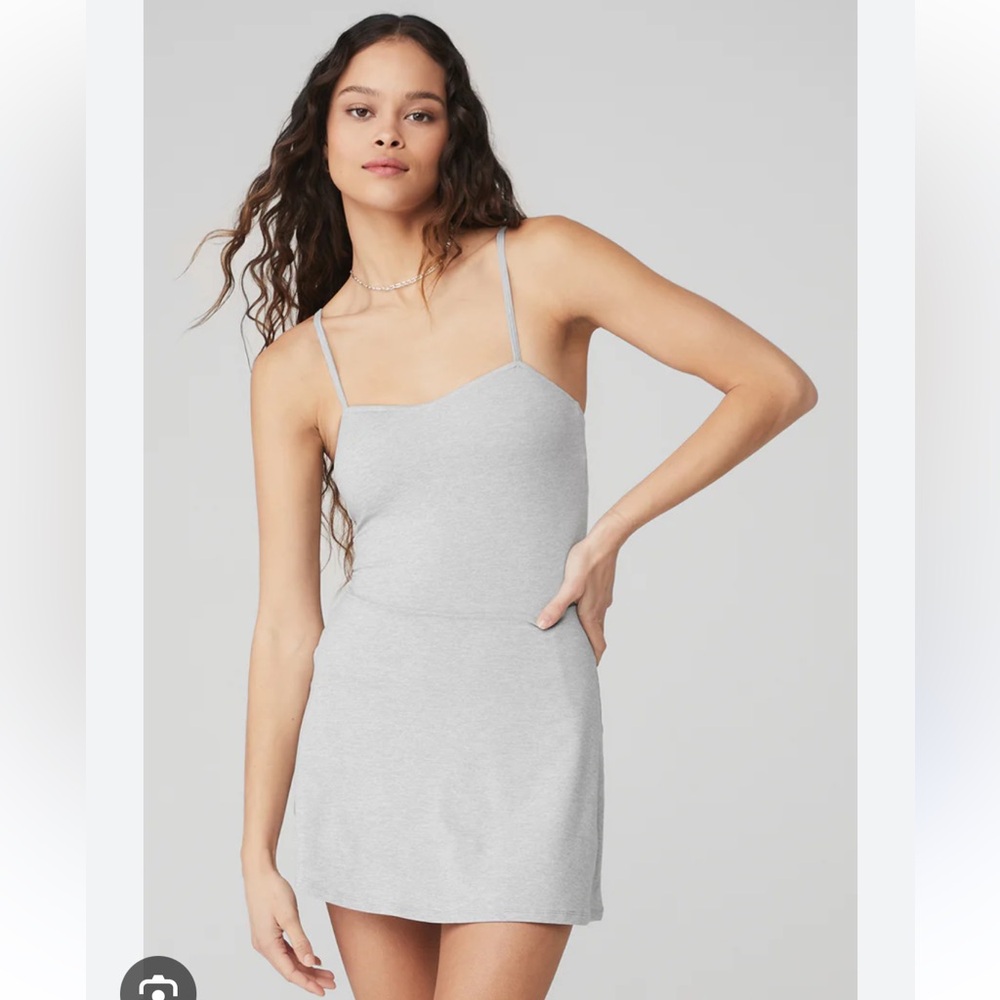 ALO Yoga heather Gray courtside tennis dress